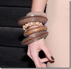 NEW YORK - NOVEMBER 22:  A general view of actress Blake Lively's bracelets during the launch of Lorraine Schwartz's "2BHAPPY" jewelry collection at Lavo NYC on November 22, 2010 in New York City.  (Photo by Michael Loccisano/Getty Images)